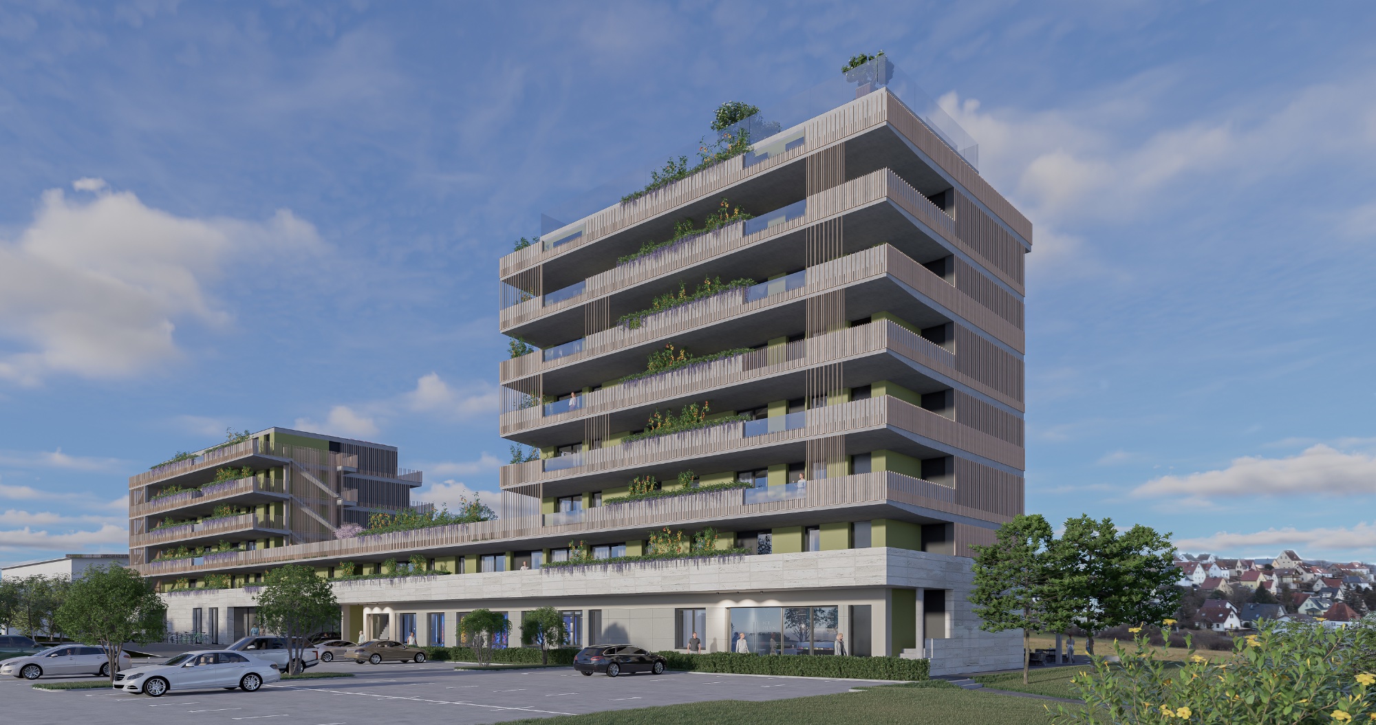 Architekturvisualisierung Riegel und Reiter am Ringelberg